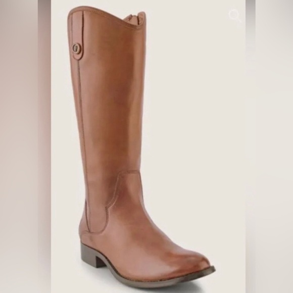 Frye Marissa Medallion Cognac Leather tall knee high Riding Boots‎ size 10 new - Picture 1 of 11